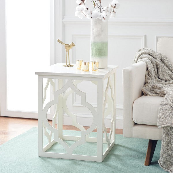 MILO TRELLIS GOLD LEAF END TABLE