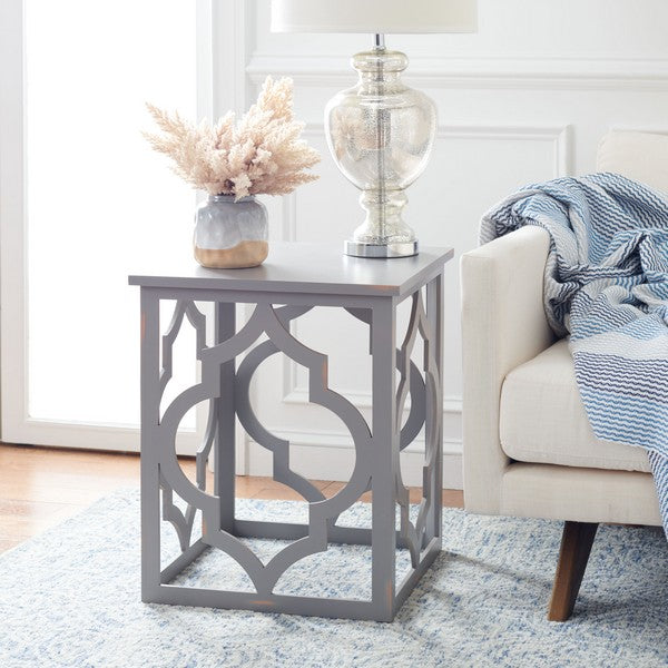 MILO TRELLIS GOLD LEAF END TABLE