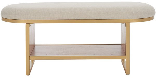 IONA OPEN SHELF BENCH W/ CUSHION