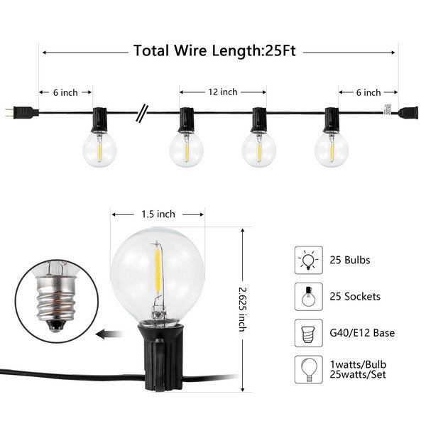 JENICA LED OUTDOOR STRING LIGHTS