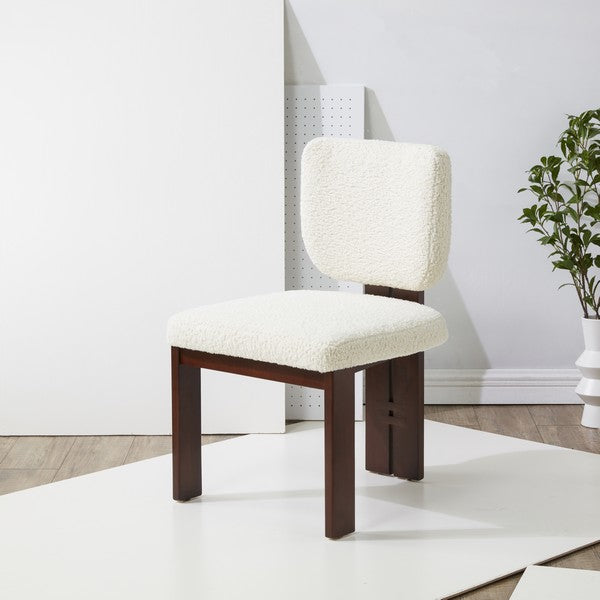 KAT FAUX SHEARLING DINING CHAIR