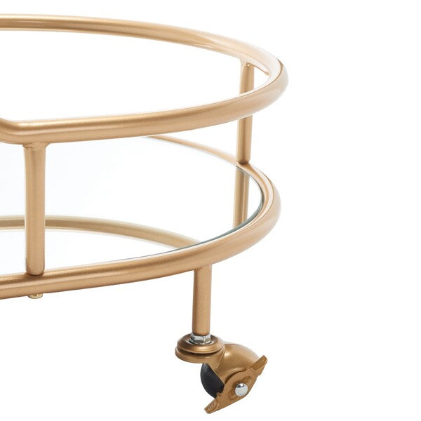 MIDAS 2 TIER OVAL BAR CART