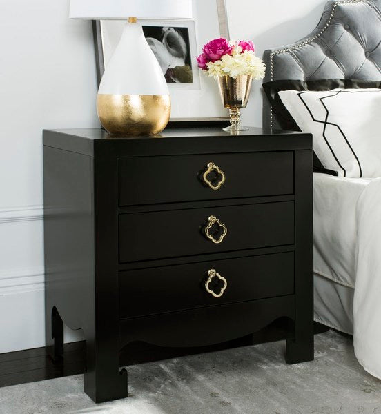 NERO 3 DRAWER NIGHTSTAND