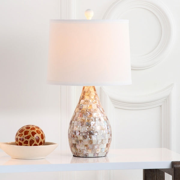 LAURALIE 20.5 POLLICI H AVORY CAPIZ SHELL LAMP (SET DI 2).