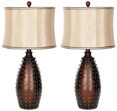 SANTA 28.5 INCH H FE FAUX LEATHER LAMP (SET OF 2)