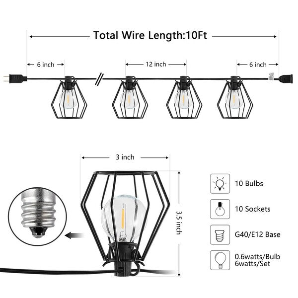 BOWNE LED OUTDOOR STRING LIGHTS