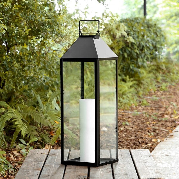 RUANE 25.5 INCH TALL IRON/GLASS OUTDOOR LANTERN