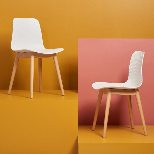 HADDIE MOLDED PLASTIC DINING CHAIR