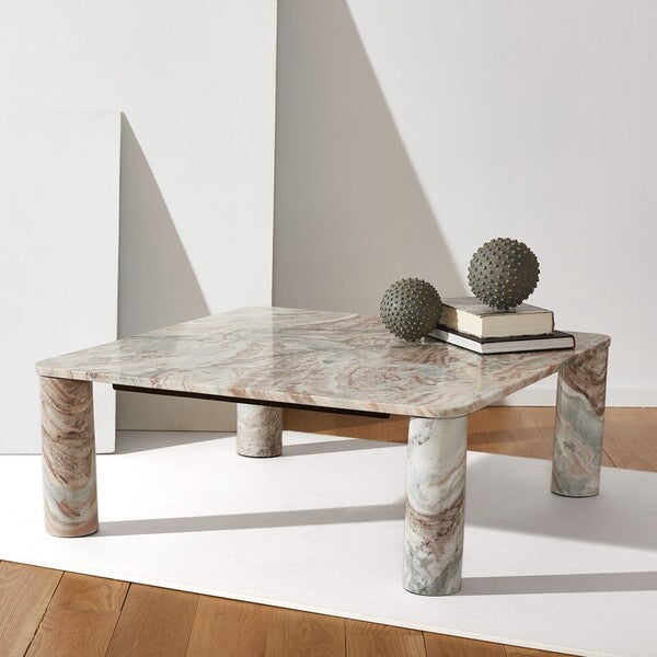 NICOLETTA SQUARE MARBLE COFFEE TABLE